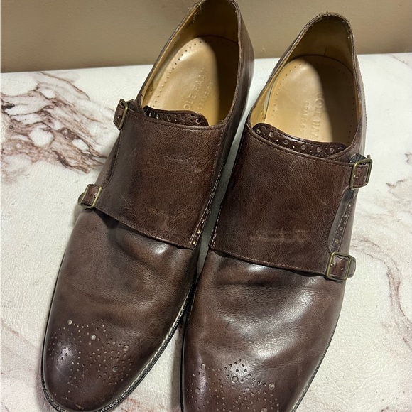 Cole Haan Brown Leather Cap Toe Double Monk Strap Shoes Men Size 13 M. main image 9